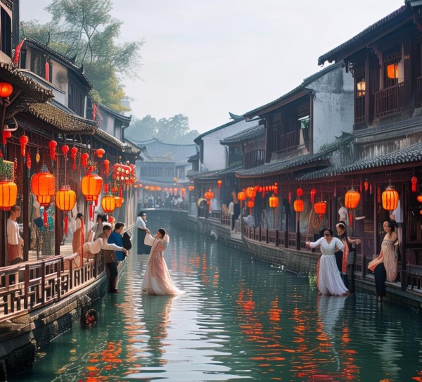 水乡婚庆风，传统水歌在现代婚典中的韵味重生