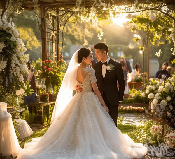 浪漫婚典之旅，抖音团购带你探索初见婚纱礼服美妆定制